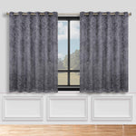 Blackout Curtains Leaves Pattern Room Darkening Grommet 2 Panels