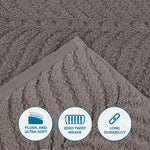 Superior Chevron Zero Twist Solid Jacquard Cotton Washcloth Set of 12