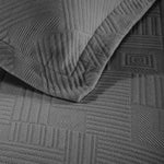 Lightweight Cotton Bedspread Sets 3-Piece Geometric Fret Jacquard Matelassé