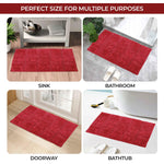 Superior 2 Piece Cotton Checkered Solid Non Slip Bath Rug Set