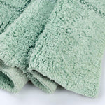 Superior 2 Piece Cotton Checkered Solid Non Slip Bath Rug Set