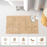 Superior 2 Piece Cotton Checkered Solid Non Slip Bath Rug Set