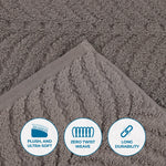 Superior Chevron Zero Twist Solid Jacquard Cotton Hand Towel Set of 6