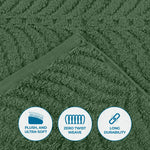 Superior Chevron Zero Twist Solid Jacquard Cotton Hand Towel Set of 6