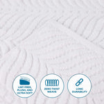 Superior Chevron Zero Twist Solid Jacquard Cotton Hand Towel Set of 6
