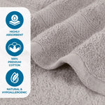 Superior Chevron Zero Twist Solid Jacquard Cotton Hand Towel Set of 6