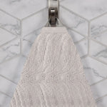 Superior Chevron Zero Twist Solid Jacquard Cotton Hand Towel Set of 6