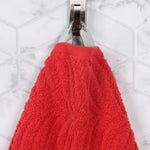 Superior Chevron Zero Twist Solid Jacquard Cotton Hand Towel Set of 6
