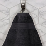 Superior Chevron Zero Twist Solid Jacquard Cotton Hand Towel Set of 6