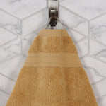 Superior Chevron Zero Twist Solid Jacquard Cotton Hand Towel Set of 6
