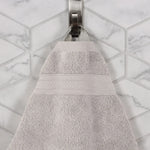 Superior Chevron Zero Twist Solid Jacquard Cotton Hand Towel Set of 6