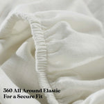 Chloe 100% Cotton Linen Texture Vintage Wash Deep Pocket Sheet Set
