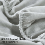 Chloe 100% Cotton Linen Texture Vintage Wash Deep Pocket Sheet Set