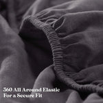 Chloe 100% Cotton Linen Texture Vintage Wash Deep Pocket Sheet Set