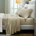 Chloe 100% Cotton Linen Texture Vintage Wash Deep Pocket Sheet Set