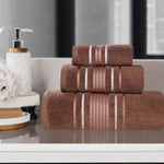 Superior Sadie Zero Twist Cotton Absorbent Solid 3 Piece Towel Set