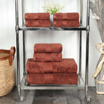 8-Piece Cotton Towel Set Plush Terry Towels Atlas