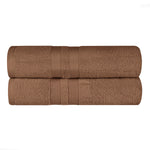 Superior Ultra-Soft Cotton Solid Medium Weight Bath Towel Set of 2