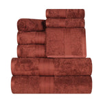 8-Piece Cotton Towel Set Plush Terry Towels Atlas