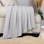 Chrisney Cotton Blanket - Textured Chevron Weave & All Season Comfort