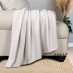 Chrisney Cotton Blanket - Textured Chevron Weave & All Season Comfort