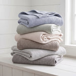 Chrisney Cotton Blanket - Textured Chevron Weave & All Season Comfort