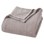 Chrisney Cotton Blanket - Textured Chevron Weave & All Season Comfort