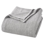 Chrisney Cotton Blanket - Textured Chevron Weave & All Season Comfort