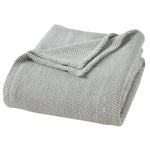 Chrisney Cotton Blanket - Textured Chevron Weave & All Season Comfort