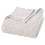 Chrisney Cotton Blanket - Textured Chevron Weave & All Season Comfort