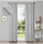 Blackout Window Curtains Wave Geometric Room Darkening Washable Set of 2