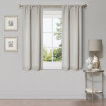 Solid Machine Washable Room Darkening Blackout Curtains, Set of 2