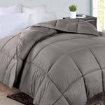 Superior Monochrome Basketweave Microfiber Down Alternative Comforter