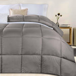 Superior Monochrome Basketweave Microfiber Down Alternative Comforter