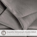 Superior Monochrome Basketweave Microfiber Down Alternative Comforter