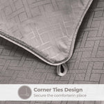 Superior Monochrome Basketweave Microfiber Down Alternative Comforter