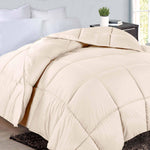 Superior Monochrome Basketweave Microfiber Down Alternative Comforter