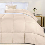 Superior Monochrome Basketweave Microfiber Down Alternative Comforter