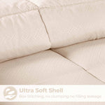 Superior Monochrome Basketweave Microfiber Down Alternative Comforter