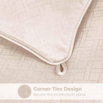 Superior Monochrome Basketweave Microfiber Down Alternative Comforter