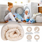 Superior Monochrome Basketweave Microfiber Down Alternative Comforter