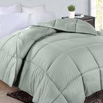 Superior Monochrome Basketweave Microfiber Down Alternative Comforter