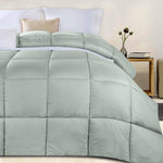 Superior Monochrome Basketweave Microfiber Down Alternative Comforter