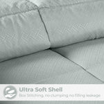 Superior Monochrome Basketweave Microfiber Down Alternative Comforter