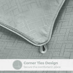 Superior Monochrome Basketweave Microfiber Down Alternative Comforter