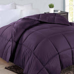 Superior Monochrome Basketweave Microfiber Down Alternative Comforter