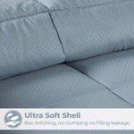 Superior Monochrome Basketweave Microfiber Down Alternative Comforter