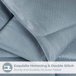 Superior Monochrome Basketweave Microfiber Down Alternative Comforter
