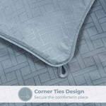 Superior Monochrome Basketweave Microfiber Down Alternative Comforter