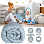 Superior Monochrome Basketweave Microfiber Down Alternative Comforter